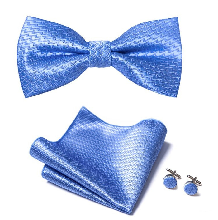 Nœud Papillon Bleu Ciel à Motifs