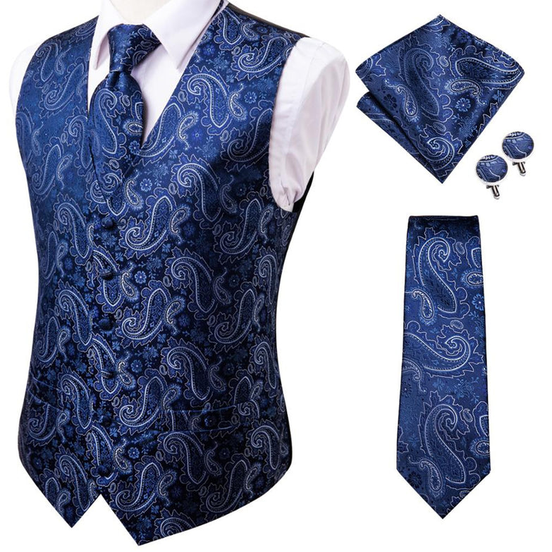 Patterned Wedding Vest