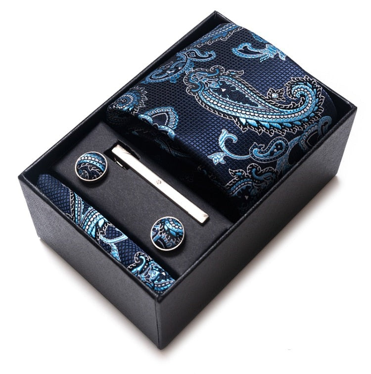 Coffret Cadeau Homme - Montre + Stylo + Cravate + Pince à Cravate + Boutons De Manchette