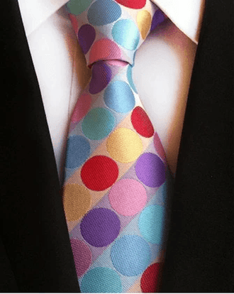 Cravate à Pois Multicolore - Cravate Prestige