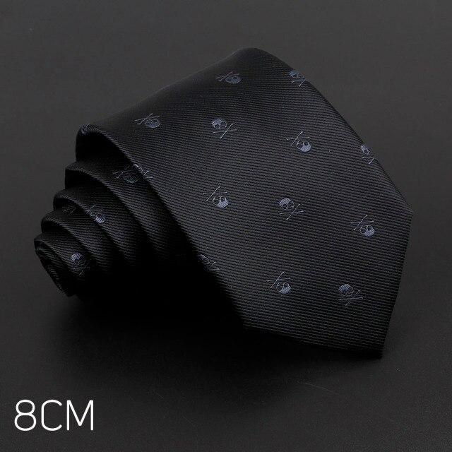 Cravate Halloween Tête de mort Noir - Cravate Prestige